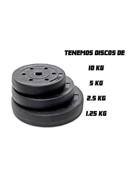 Kit fitness barra recta + 40 kgs 2x10 kg + 4x5 kg