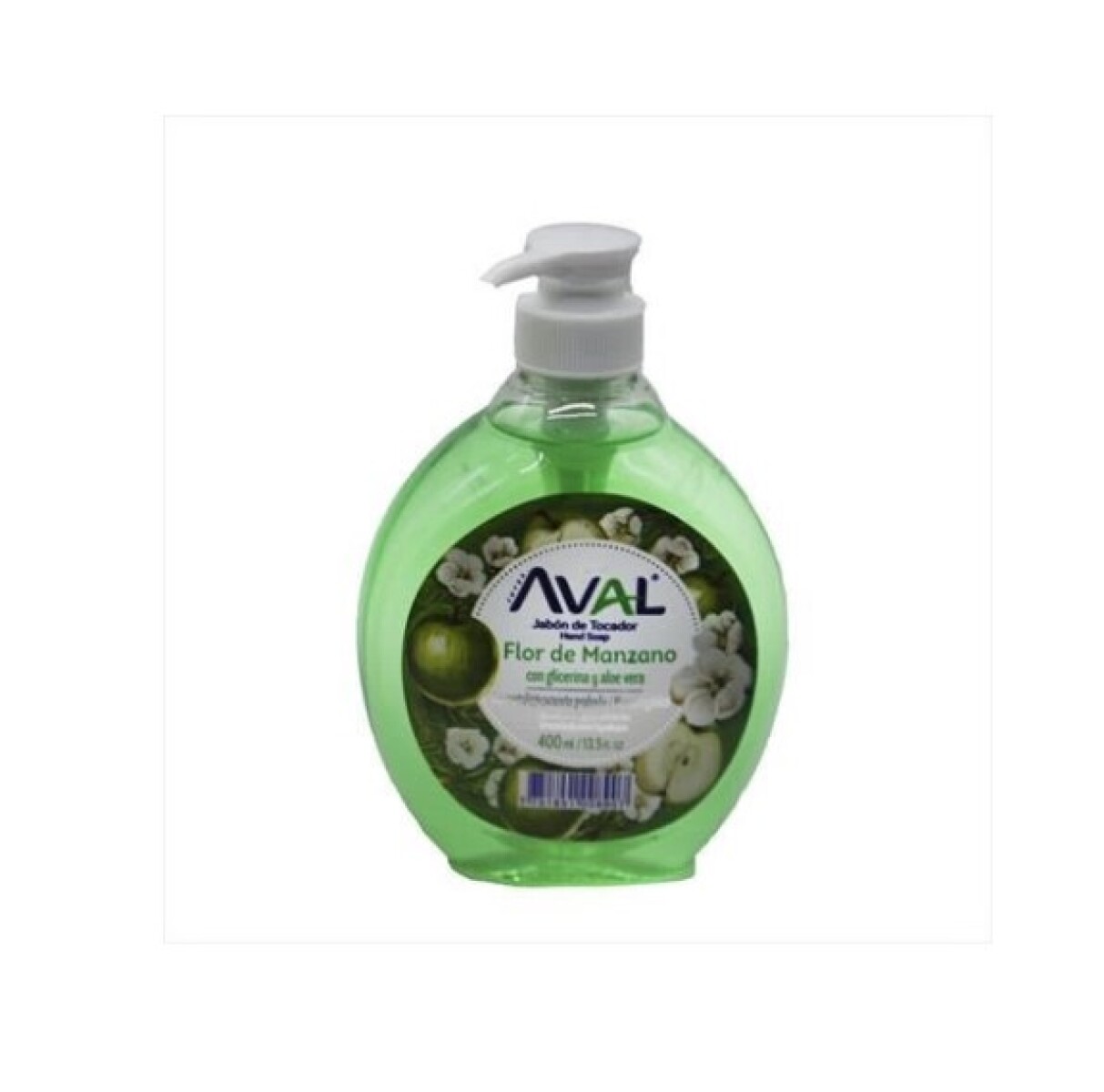 JABON LIQUIDO (P/MANOS) AVAL FRASCO 400ML FLOR DE MANZANA 