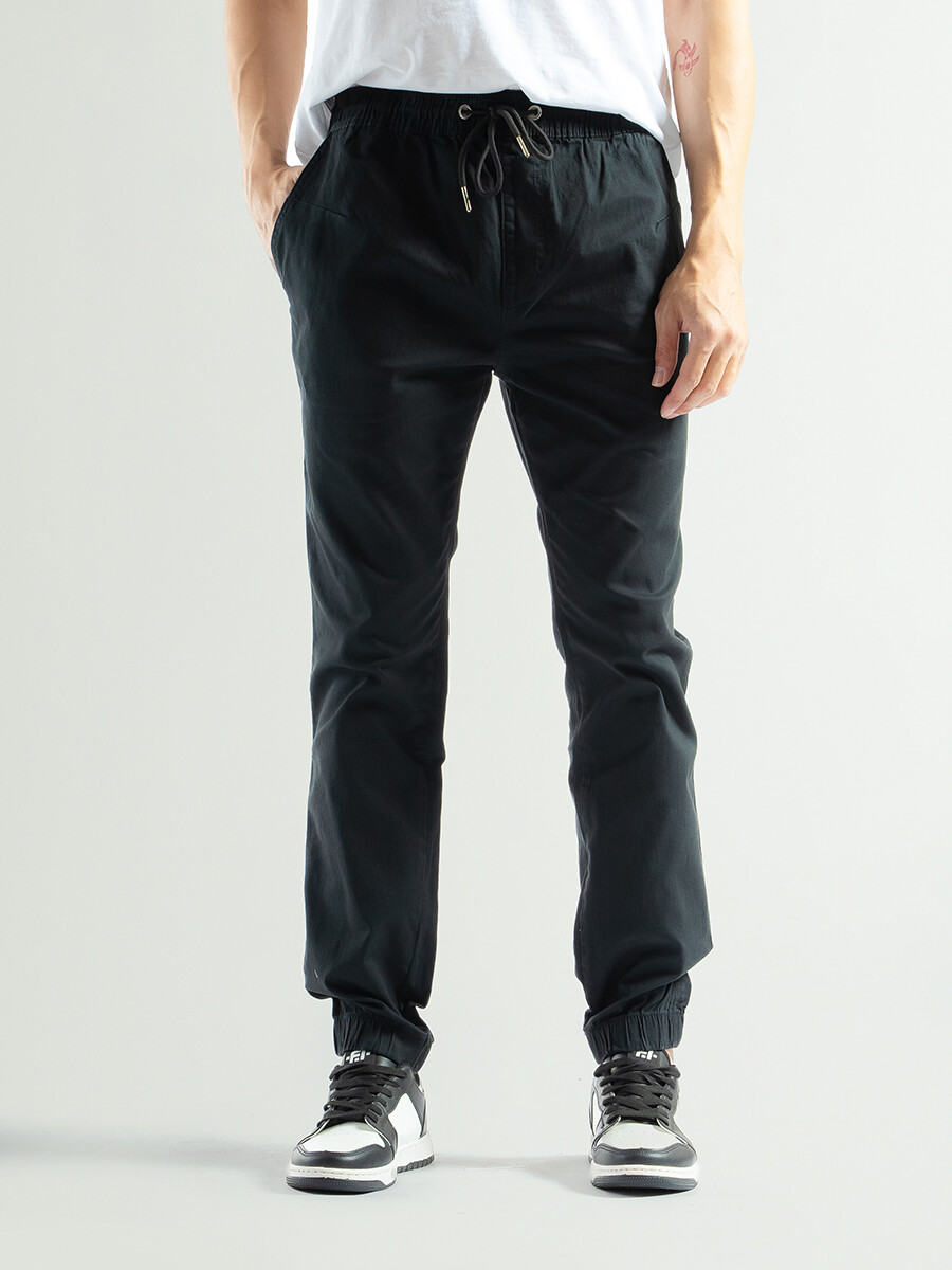 Pantalón Jogger con Puño - Negro 