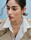 Collares Cortos Perla Collar Corto Perla Sintética - Dorado