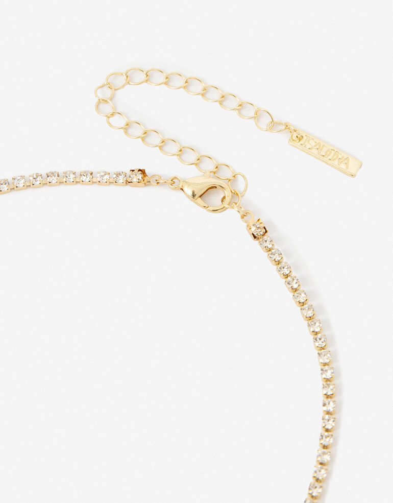 Bijouterie Set Sets temáticos Set De Aros Pasantes Y Choker Boquitas - Dorado