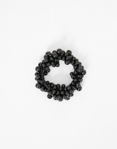 Gomitas Elásticas Perla Gomita Con Perlitas - Negro