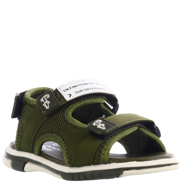 Sandalias de Niño Croco Kids TOMMY deportiva con velcros Verde Oliva