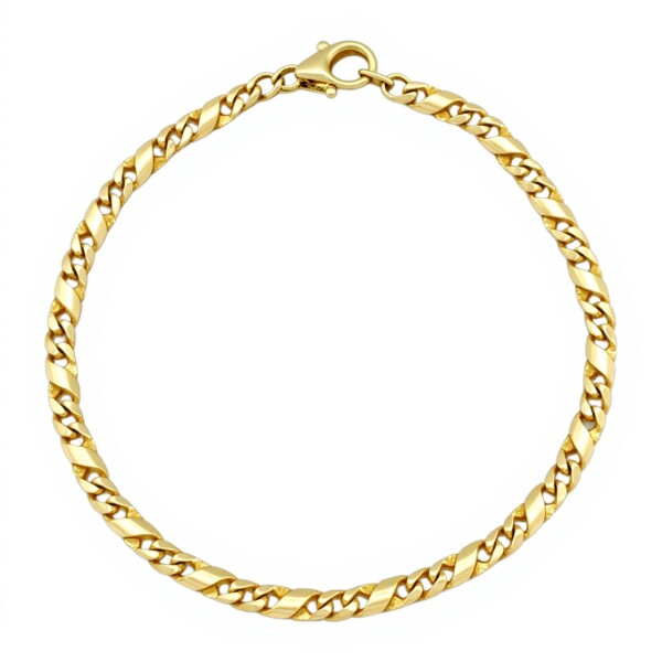 Pulsera Barbada estampada-Oro bajo-Sin Piedra-PU8064 sinpiedra