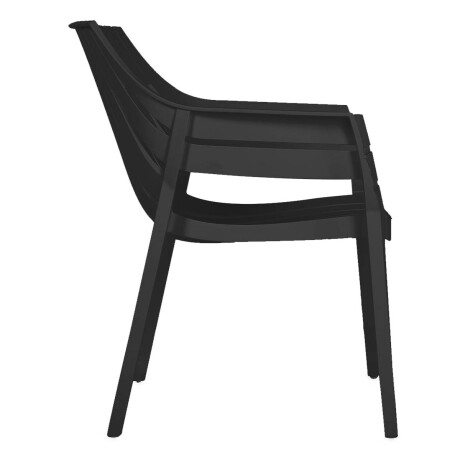 Silla Sillón Hilton Interior Exterior UV 150k Elegante Negro