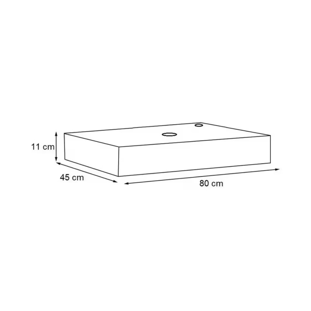 Mueble de baño suspendido en porcelanato Peri Blanco marmolado Pulido 80 cm sin bacha Mueble De Baño Suspendido En Porcelanato Peri Blanco Marmolado Pulido 80 Cm Sin Bacha