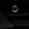 Bandolera Menorca En Cuero Grabado Croco Negro