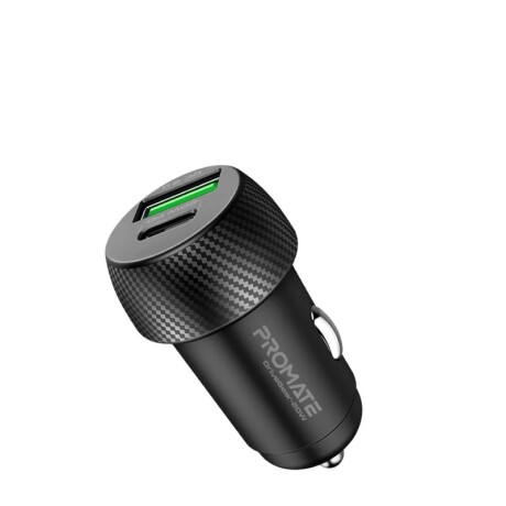 Cargador Auto Promate 20w Usb-c Y Usb-a Cargador Auto Promate 20w Usb-c Y Usb-a