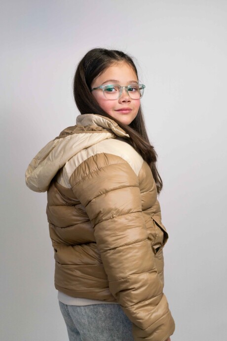 Campera Infantil con Capucha Beige
