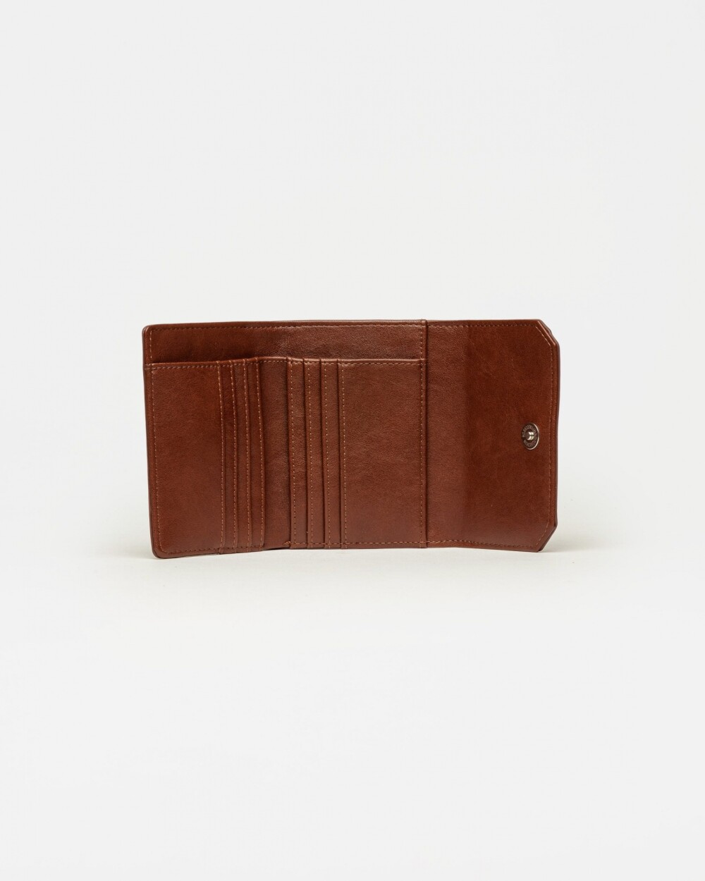 Billetera P&P en efecto cuero Tabaco