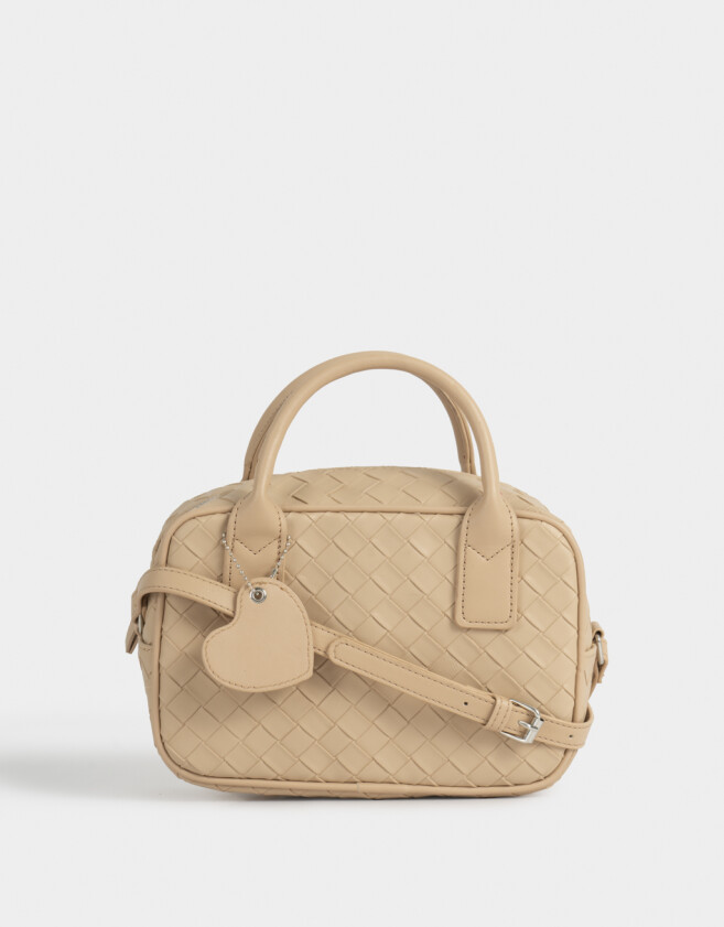 Bowling Cartera Bowling Trenzada - Marron Camel