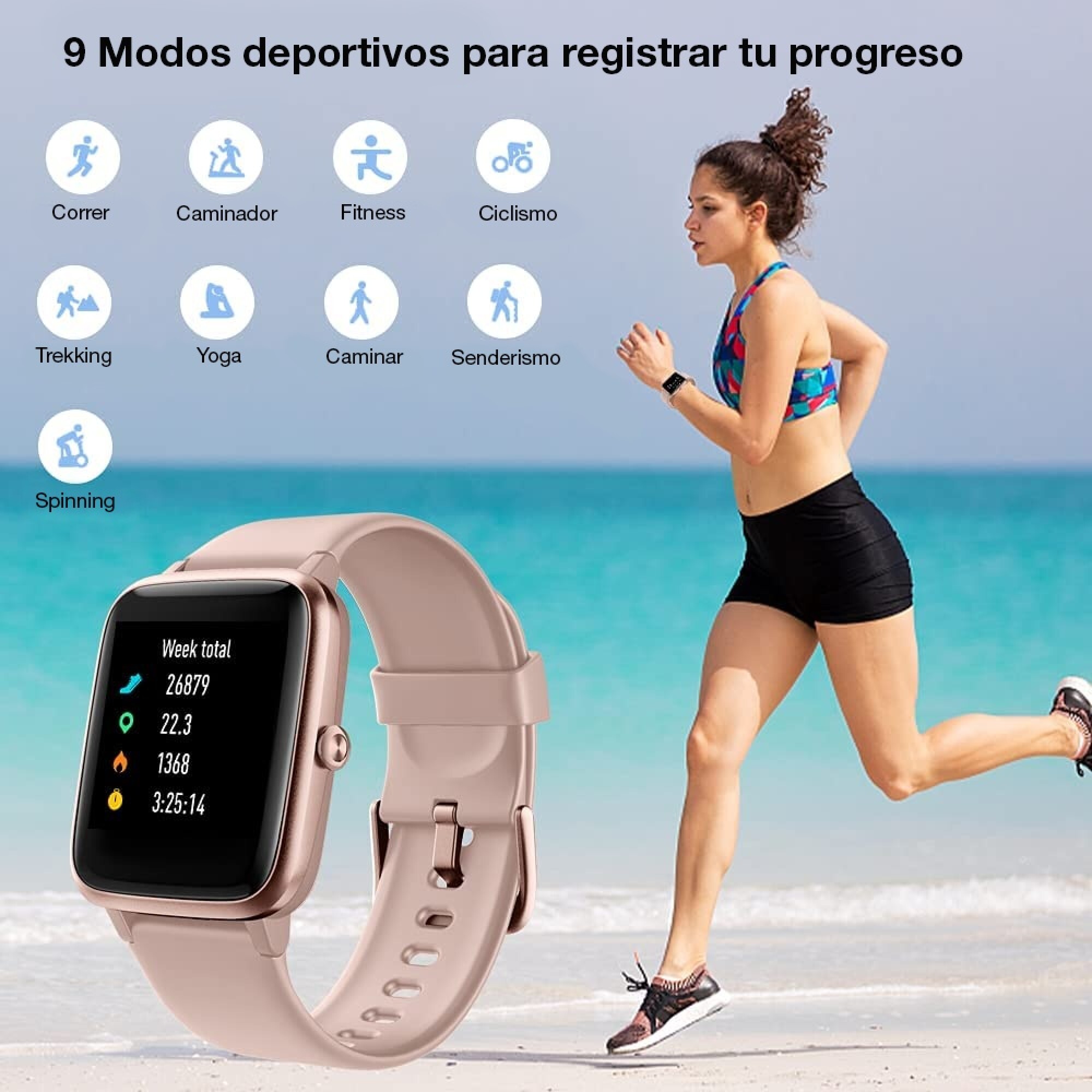 Smart Bracelet W9 Fitness Rosado Genérico - Compra Ahora | Dafiti Chile