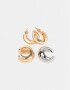 Bijou Cuff Mix plaiting Set De Aros Chunky - Combinacion Bicolor