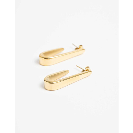 Aros Colgantes Cortos Metal Dorado