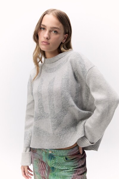 Sweater Geométrico Gris