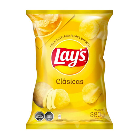 Snack Papas Lays Clasicas 380g Snack Papas Lays Clasicas 380g