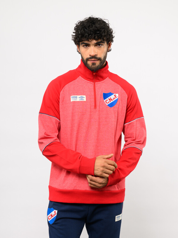 BUZO MEDIO CIERRE UNIT Nacional Hombre Rojo