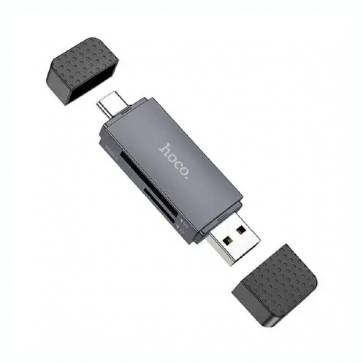Adaptador HOCO HB45 2 En 1 USB-A / USB-C 2.0 Con Lector De Tarjeta 
