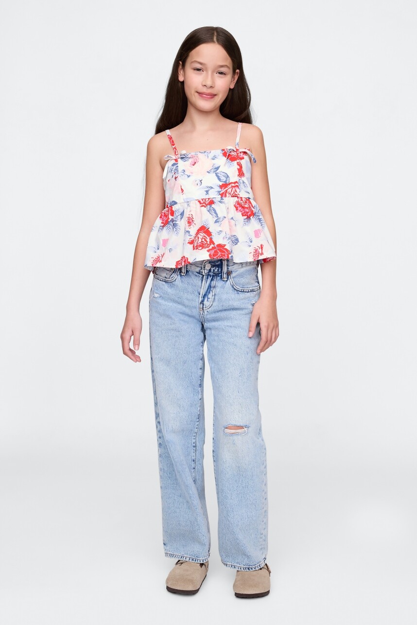 Blusa Niña Sp Su25 Red Blue Roses