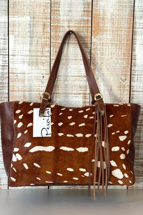 Cartera Cocó Piel Piel Manchada