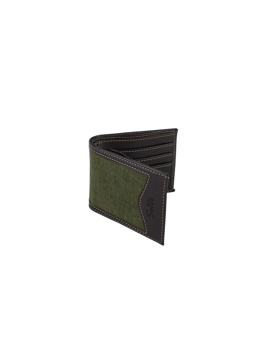 Billetera de lona con marco - verde 