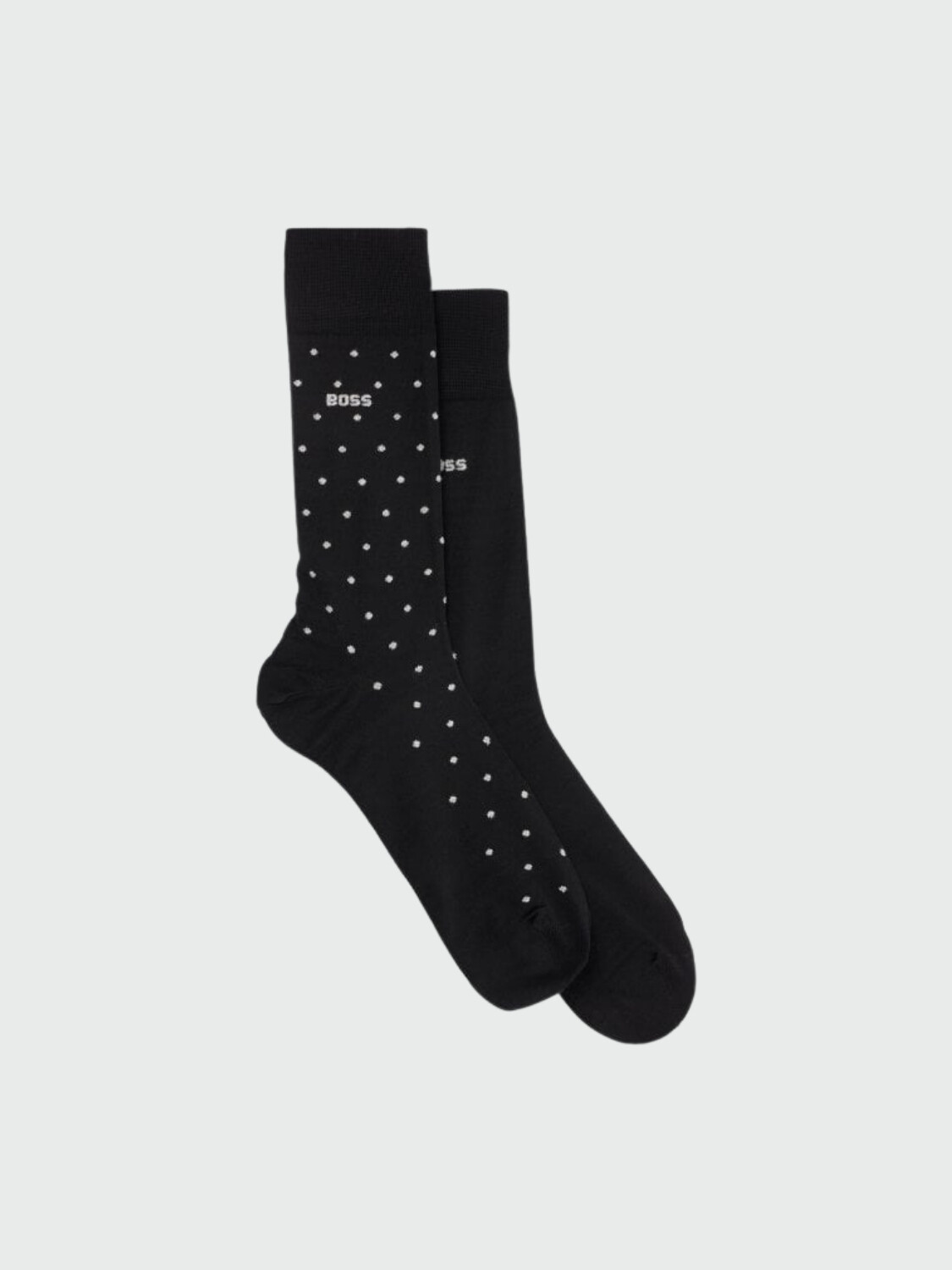 BOSS - Set de Regalo 2 Pares de Medias Negro Estampado