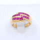 Anillo En Oro 18K, Rubies Y Brillantes Anillo En Oro 18K, Rubies Y Brillantes