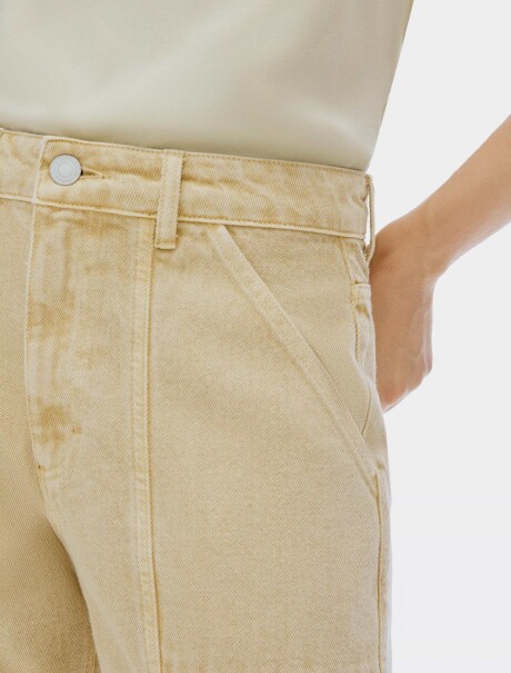 PANTALÓN CARGO RECTO BEIGE