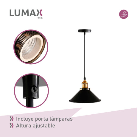Pack x 3 Lampara Lumax Techo Colgante 26cm Vintage Pack x 3 Lampara Lumax Techo Colgante 26cm Vintage