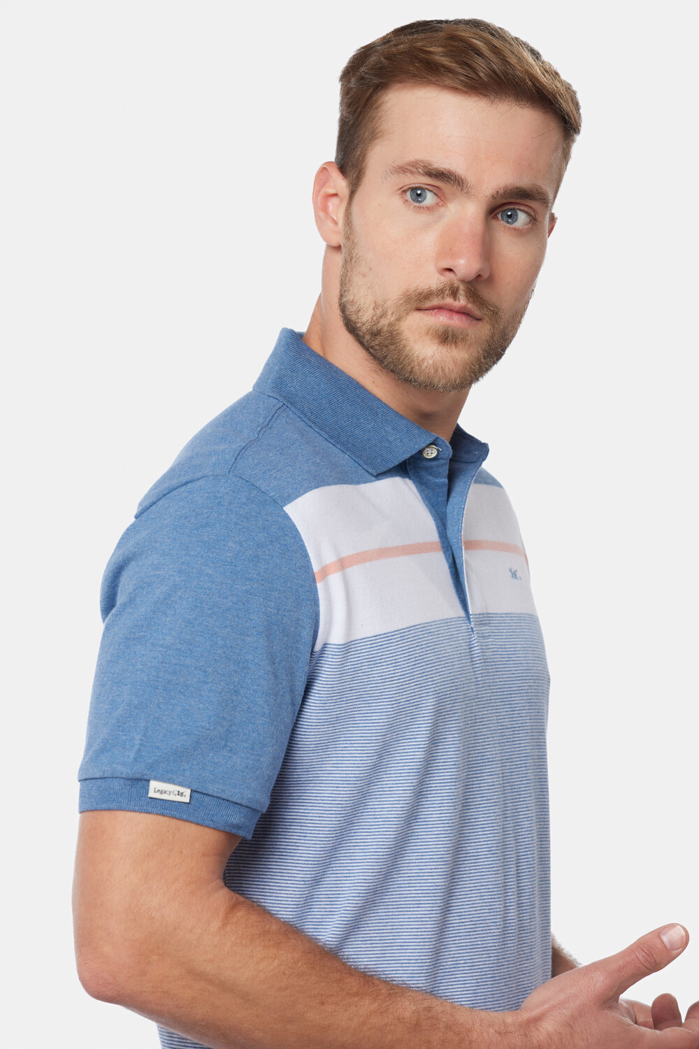 POLO JERSEY RAYADA Piedra