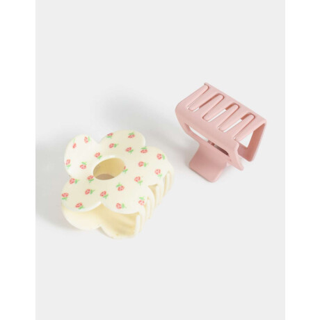 Set De Broches Combinacion Bicolor