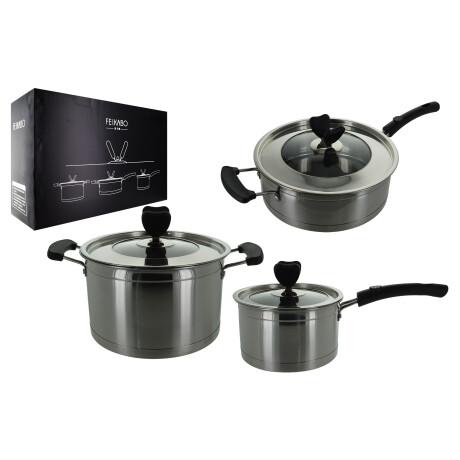 OLLA SET X6PCS AC INOX C/TAPA 23683 OLLA SET X6PCS AC INOX C/TAPA 23683