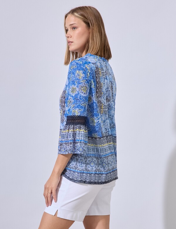 Blusa Print MULTI/AZUL