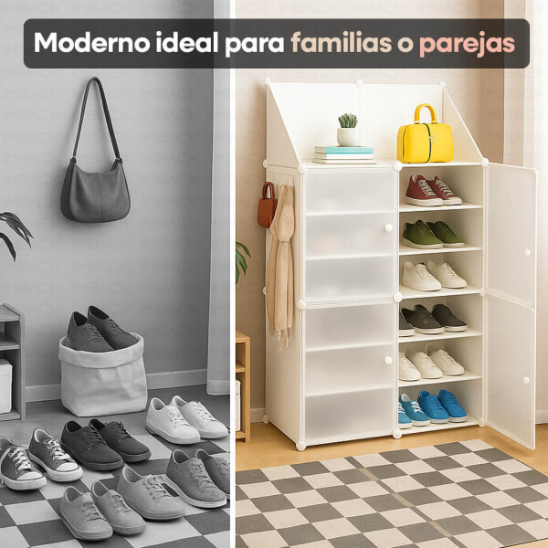 Estante Organizador Multiuso IMBACK IBK-PLC004 | Zapatera, Ropa y Accesorios con Puertas Esmeriladas Blanco Estante Organizador Multiuso IMBACK IBK-PLC004 | Zapatera, Ropa y Accesorios con Puertas Esmeriladas Blanco