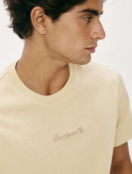 CAMISETA CON ESTAMPA MODELO REGULAR BEIGE