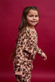 Pijama infantil polar animal print Rosado