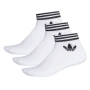 Trefoil Ankle Socks 3P - Unisex White/Black