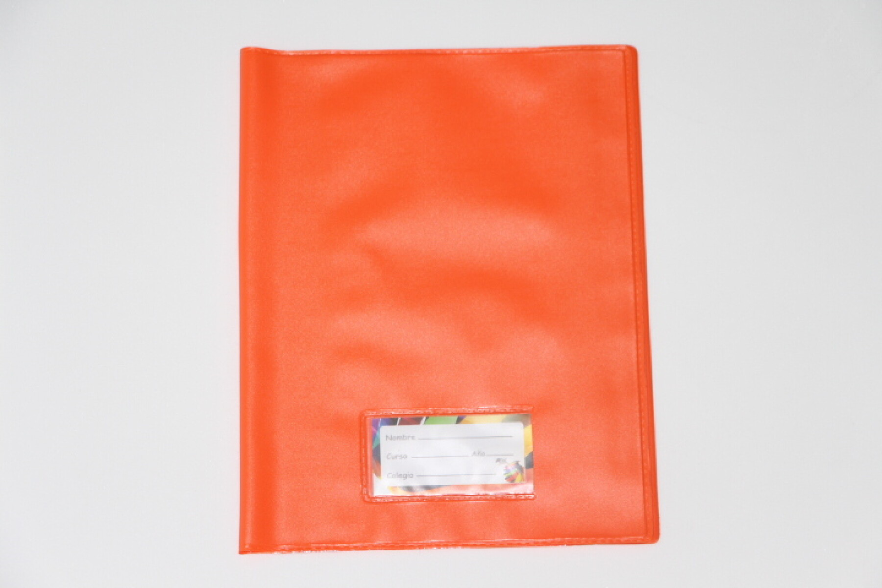 FORRO PLASTICO P.V.C. PARA CUADERNO - COLOR NARANJA 