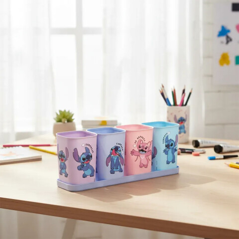 Pack x 4 Portalápices Infantiles Stitch U