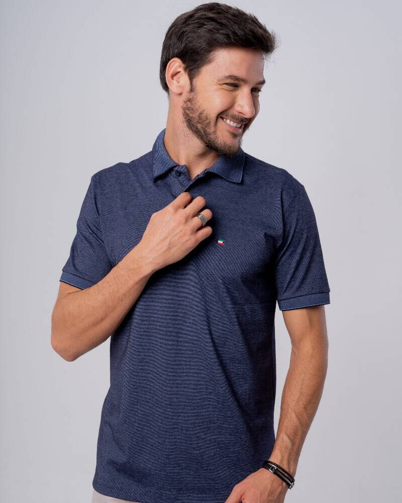 REMERA POLO Azul