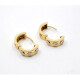 Aros En Oro 18K Combinado Y Brillantes Aros En Oro 18K Combinado Y Brillantes