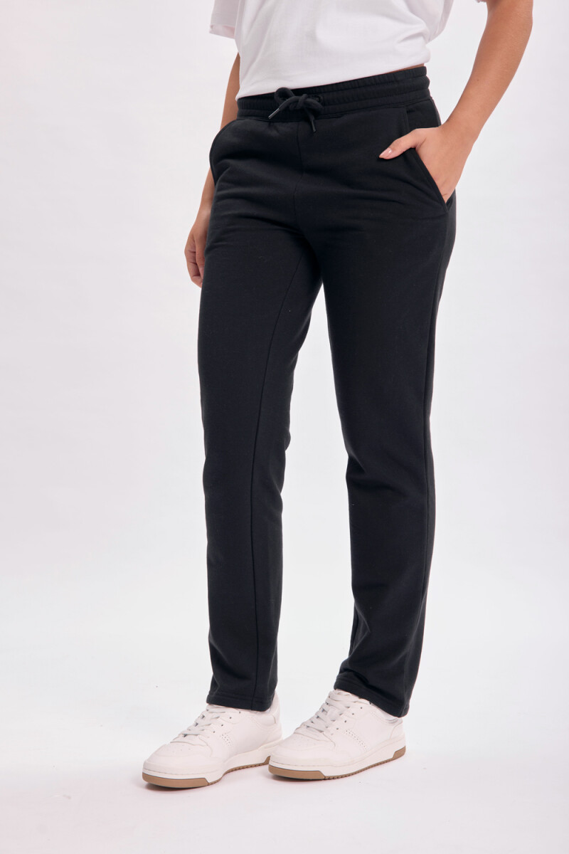 Pantalón deportivo recto Negro