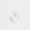 Aros Argollas Strass Corazón Argollas Con Corazón - Dorado