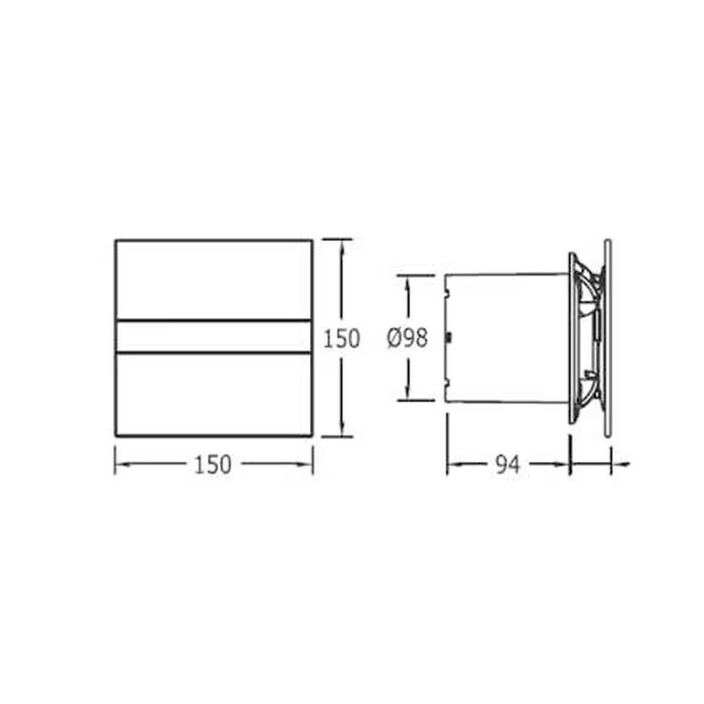 Extractor de baño E-100 GTH Timer Hygro PREMIUM Extractor De Baño E-100 Gth Timer Hygro Premium