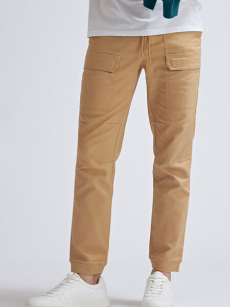 Pantalón cargo jogger de algodón Maiz Claro