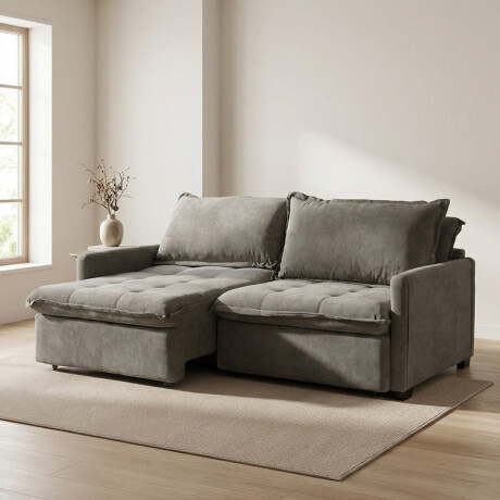 Sofá Cama Oliver - Tela Microfibra 12075 (Salvia)