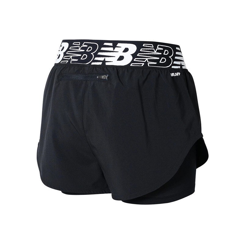 Short New Balance 2 IN 1 Negro