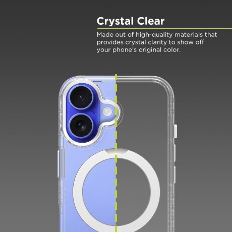 Protector Slim shell PureGear Iphone 16 gris V01