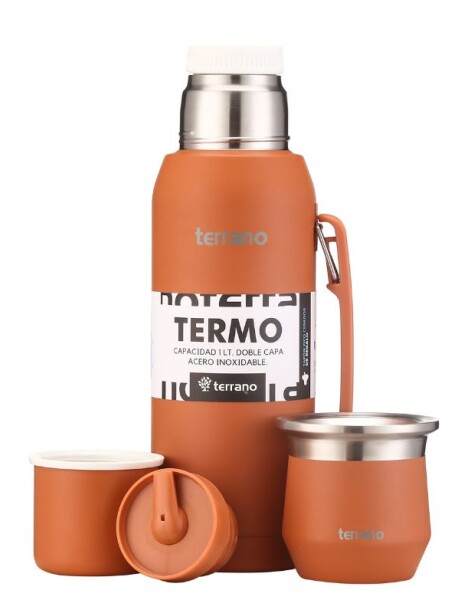 Kit Competo - Termo Acero 1LT + Mate Flap Terracota