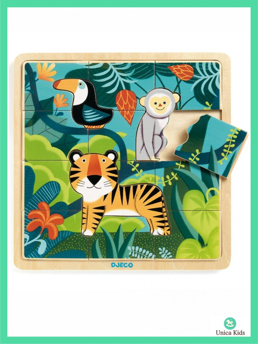 PUZZLE DE MADERA JUNGLE DJECO - UNICO 